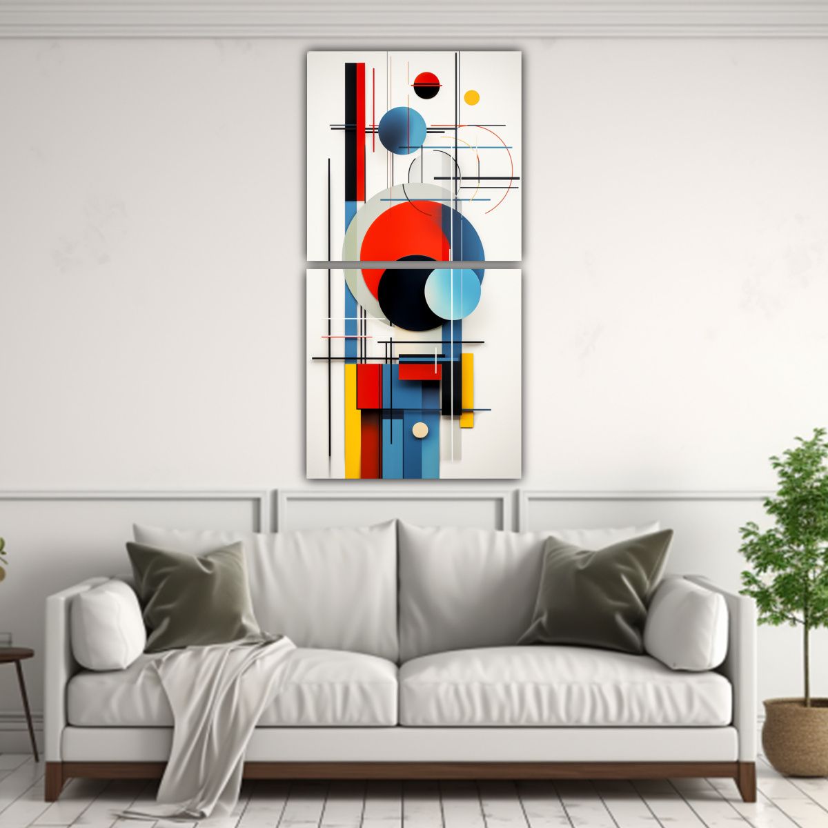 GENERICO - Exposición Abstracta Fusión De Principios De 70x140 Cm