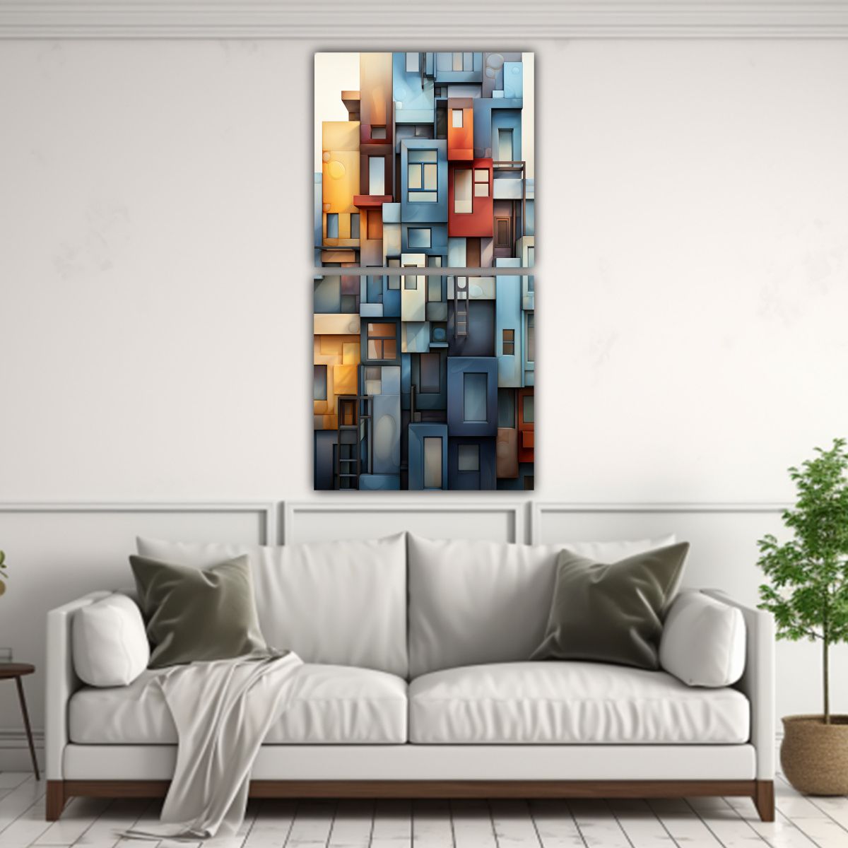 GENERICO - Pinturas Decorativas Estilo Mosaico Moderno De La 80x160 Cm