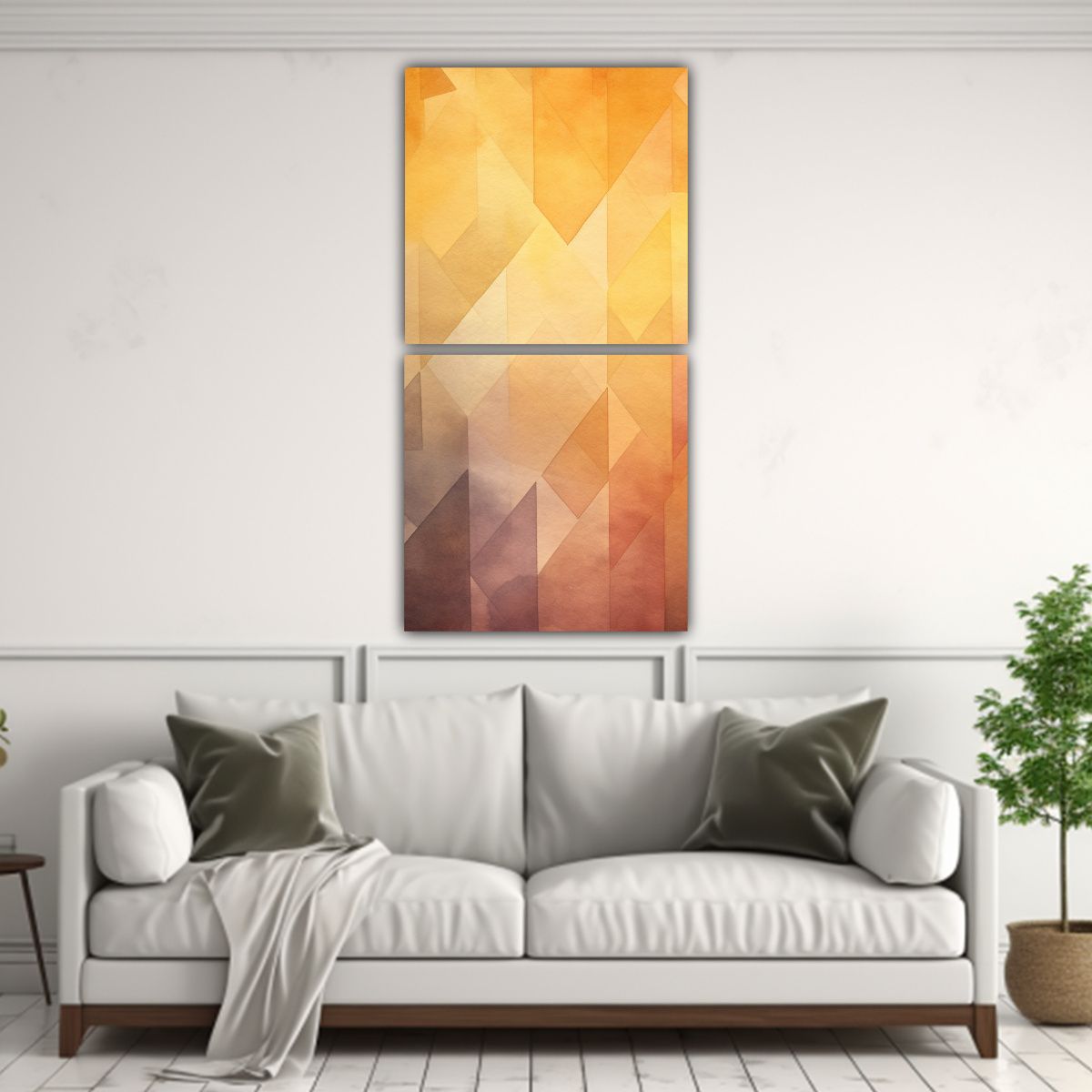 GENERICO - Pinturas Decorativas De Dos Lienzos De Tela Con 80x160 Cm