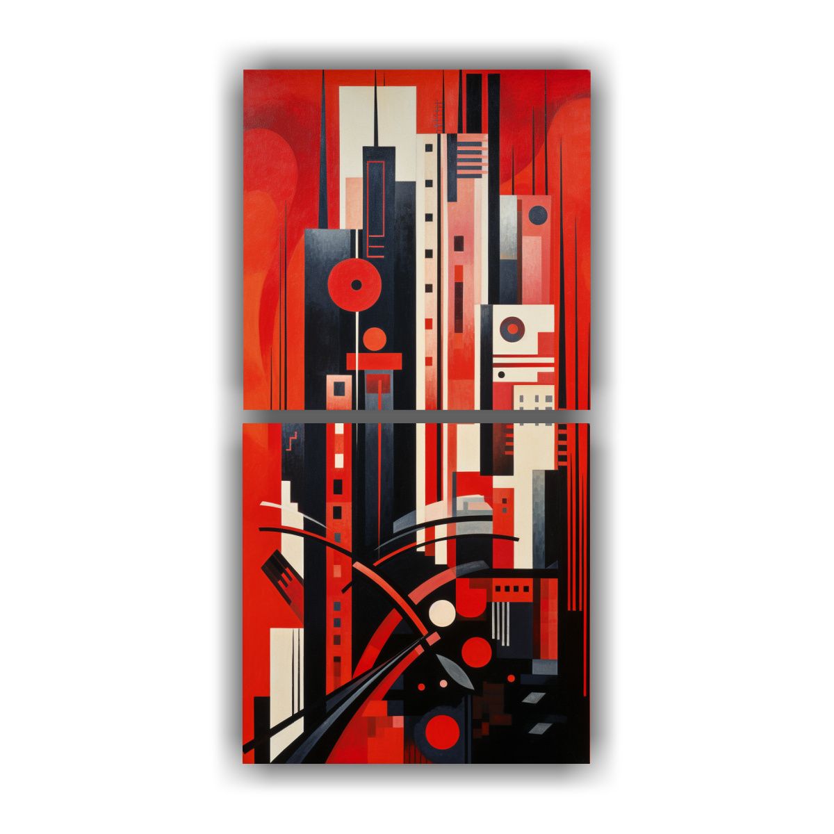 GENERICO - Lienzos Cuadro Luminosa Abstracta Estilo Ruso 80x160 Cm