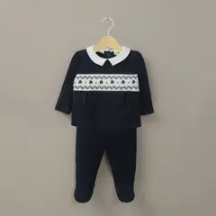 OPALINE - Conjunto ceremonia azul de bebé niño