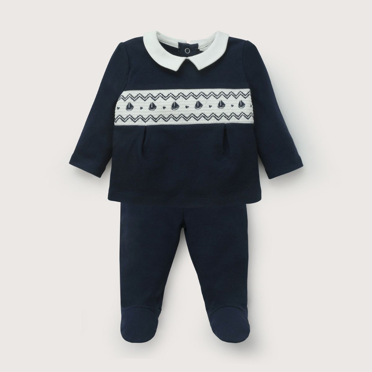 OPALINE - Conjunto ceremonia azul de bebé niño