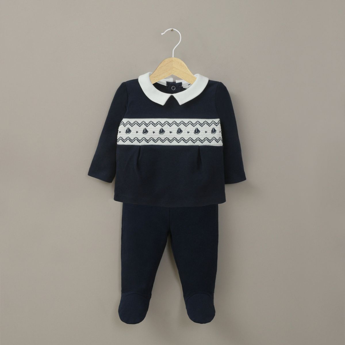 OPALINE - Conjunto ceremonia azul de bebé niño