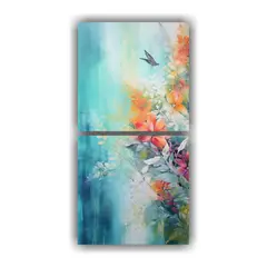 GENERICO - Pintura Abstracta Inspirada En La Naturaleza Con 80x160 Cm