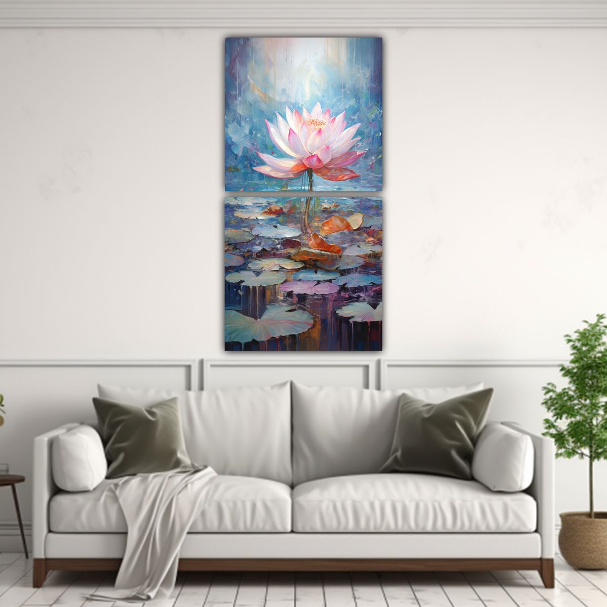 GENERICO - Pinturas De Decoración Lienzo Con Cuadro 80x160 Cm