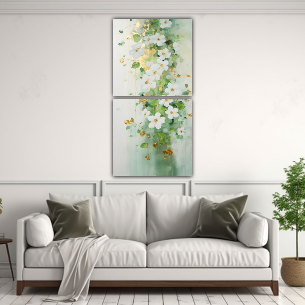 GENERICO - Pintura Acrílica En Lienzo Colores Vibrantes Set 80x160 Cm