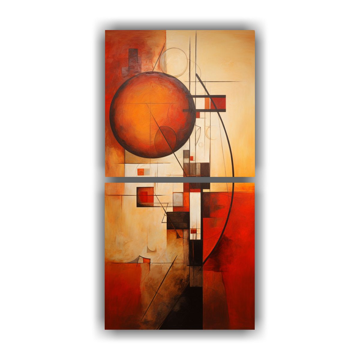 GENERICO - Cuadros Abstractos En Tela Sublimada Con 80x160 Cm