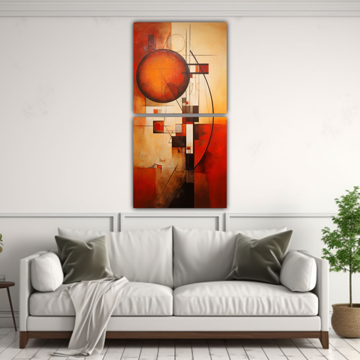 GENERICO - Cuadros Abstractos En Tela Sublimada Con 80x160 Cm