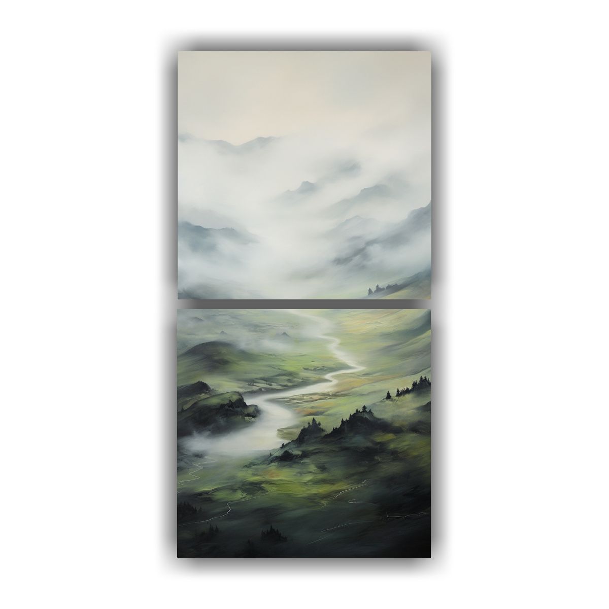 GENERICO - Set De 2 Telas En Bastidor Hermoso Sensibilidad 70x140 Cm