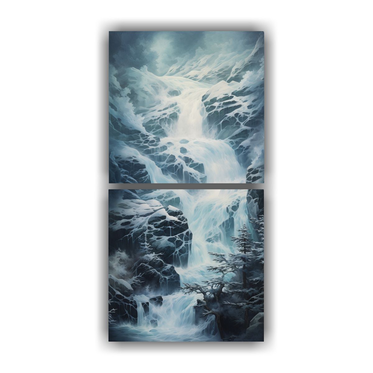 GENERICO - Arte De Pared Abstracto Belleza De Una Cascada 70x140 Cm