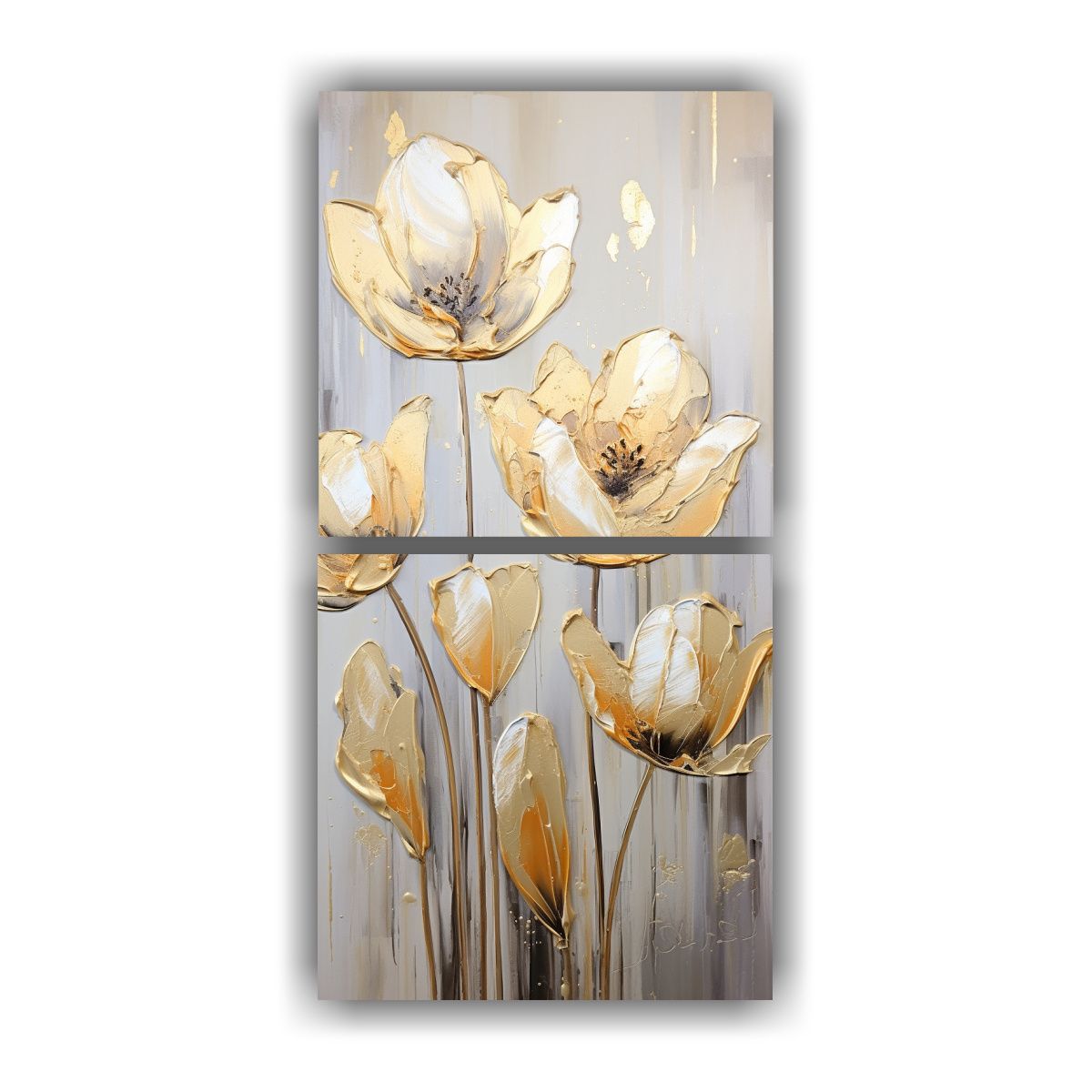 GENERICO - Patrón Intenso De Dos Telas En Bastidor Para 70x140 Cm