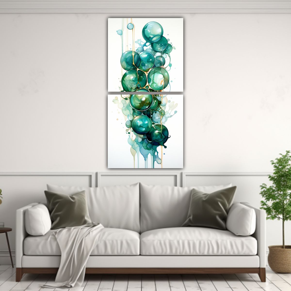 GENERICO - Pinturas Decorativas Dos Cuadros Diseño Ambiente 80x160 Cm