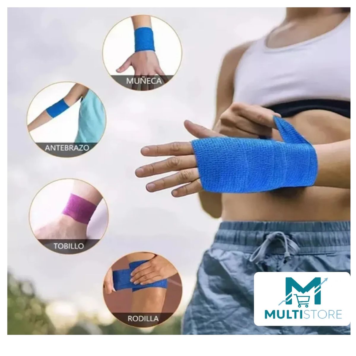 GENERICO - Pack X 6 Venda Coban Cinta Para Vendaje Deportes 10cmx4,5m Fucsia