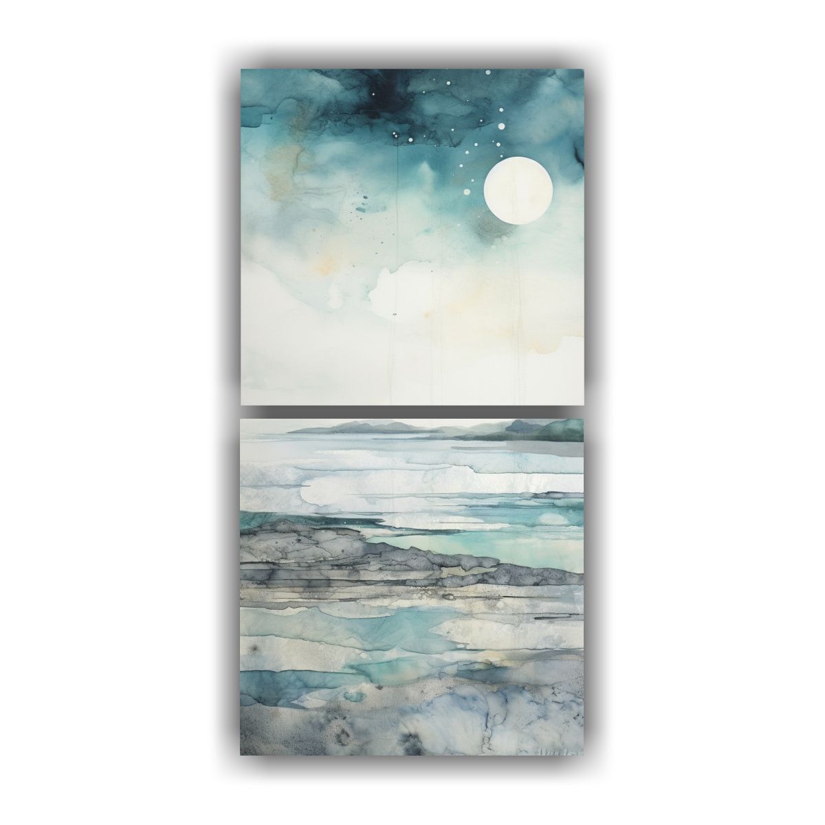 GENERICO - Conjunto De 2 Telas En Bastidor Estilo Galería 80x160 Cm