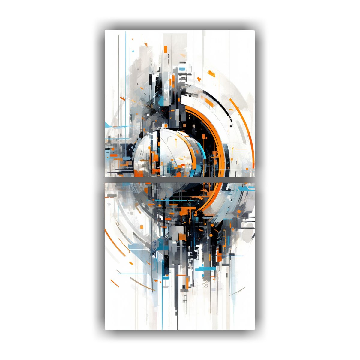 GENERICO - Dos Telas En Bastidor Estilo Galería Con Diseño 70x140 Cm