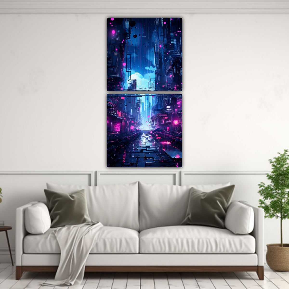 GENERICO - Pinturas Abstractas Que Evocan El Blues 70x140 Cm