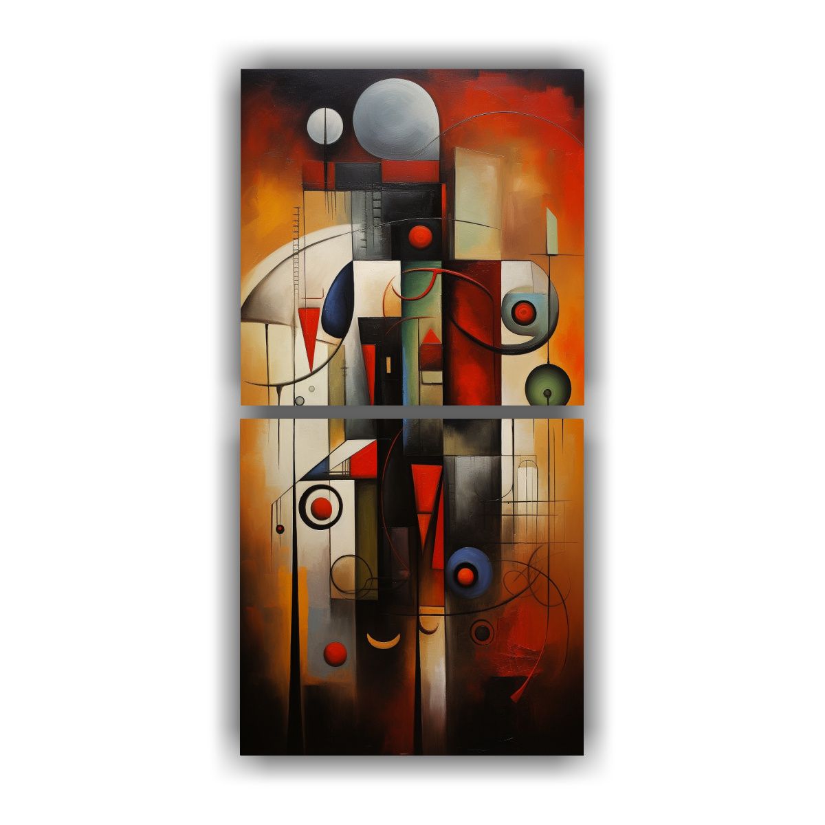 GENERICO - Pinturas Abstractas De Belleza En Tonos 80x160 Cm