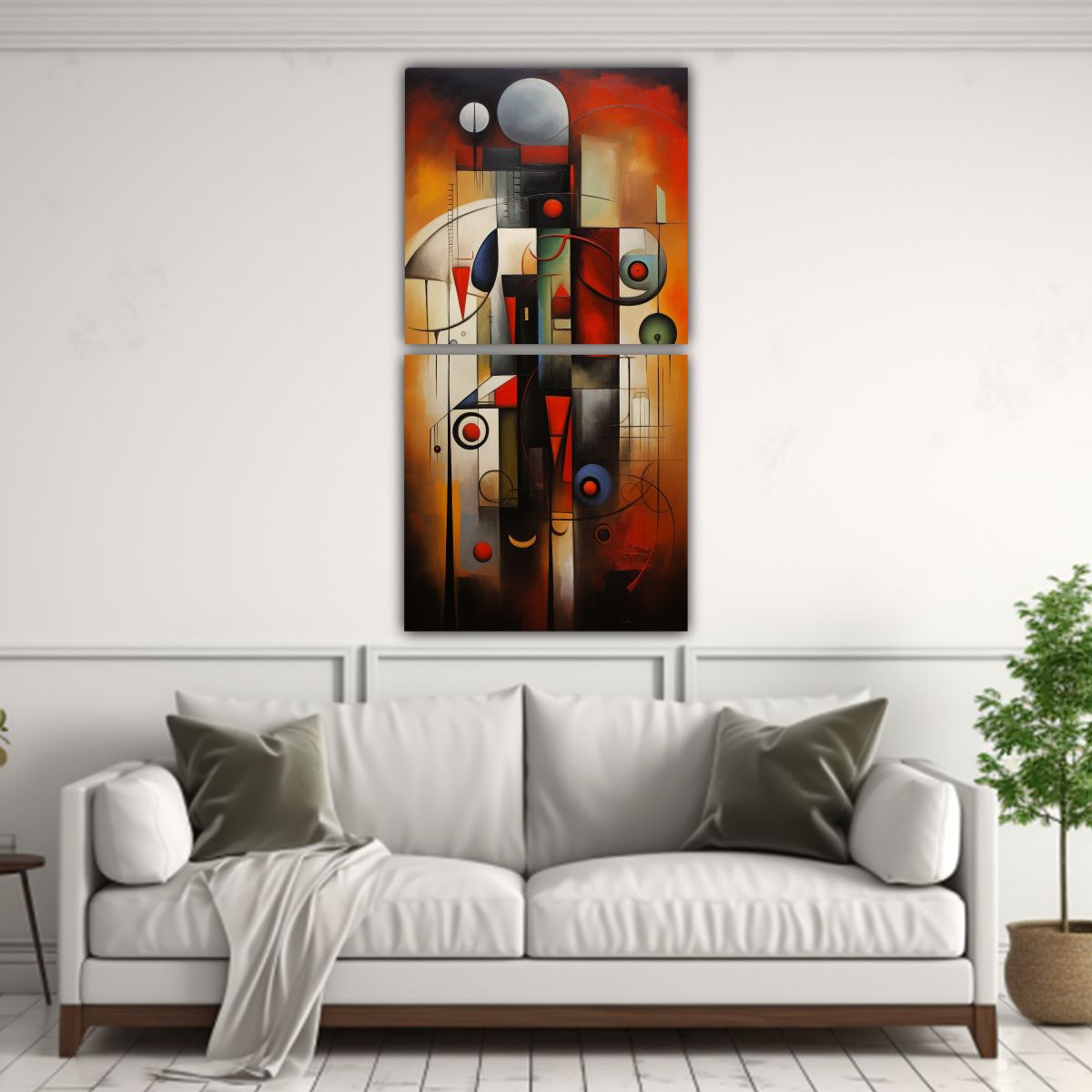 GENERICO - Pinturas Abstractas De Belleza En Tonos 80x160 Cm