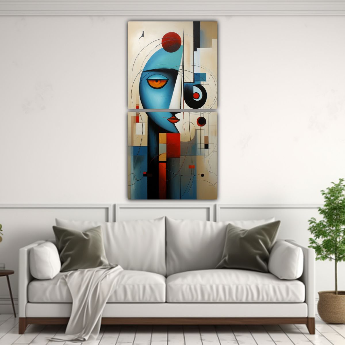 GENERICO - Cuadro Abstracto Para Cocina Hermoso Set De 2 70x140 Cm