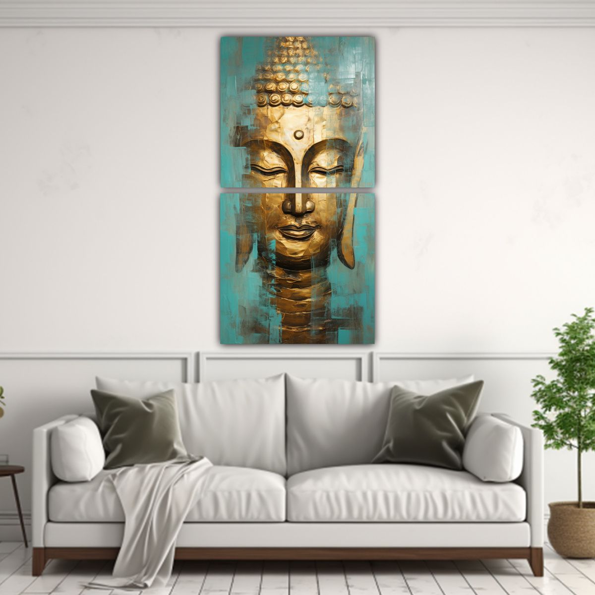 GENERICO - Lienzos Estilo Galería De Colores Buda Abstracto 80x160 Cm