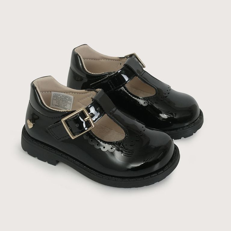 Zapato Reina Niña De Charol Negra