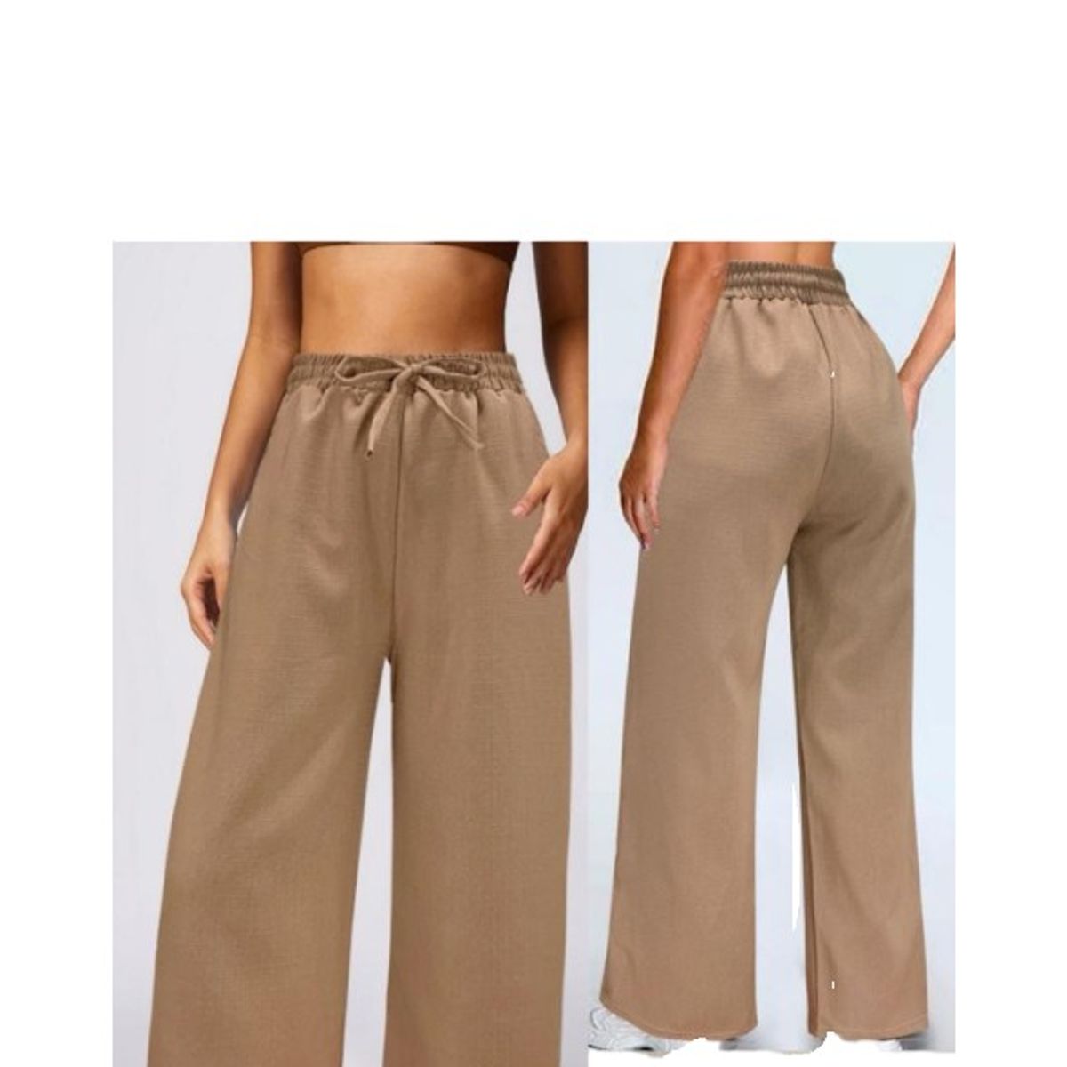 AGW - Pack 3 Pantalones Lino Mujer Con Bolsillos Colores Surtidos