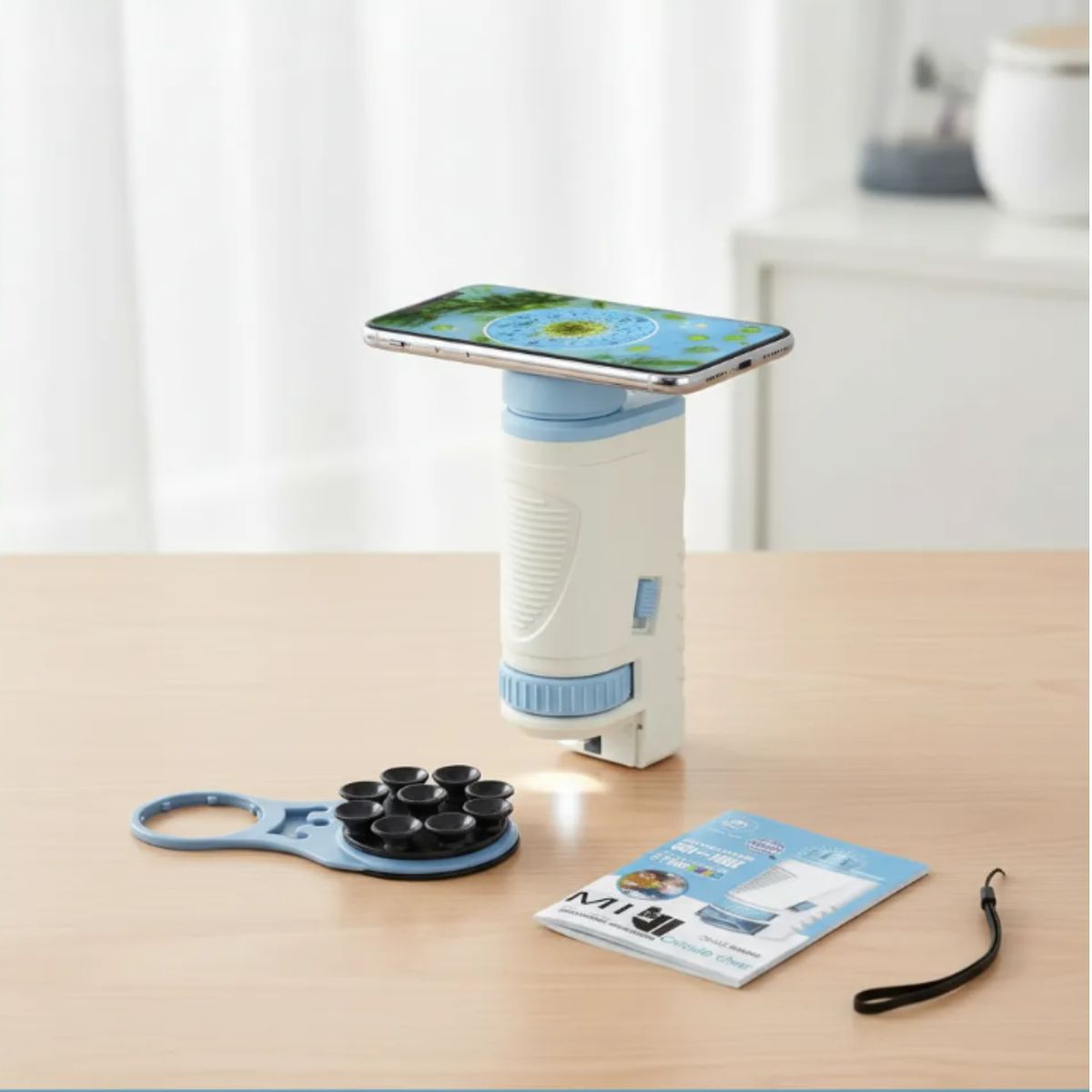 GENERICO - Microscopio Portátil Educativo 60x160x con Luz Led