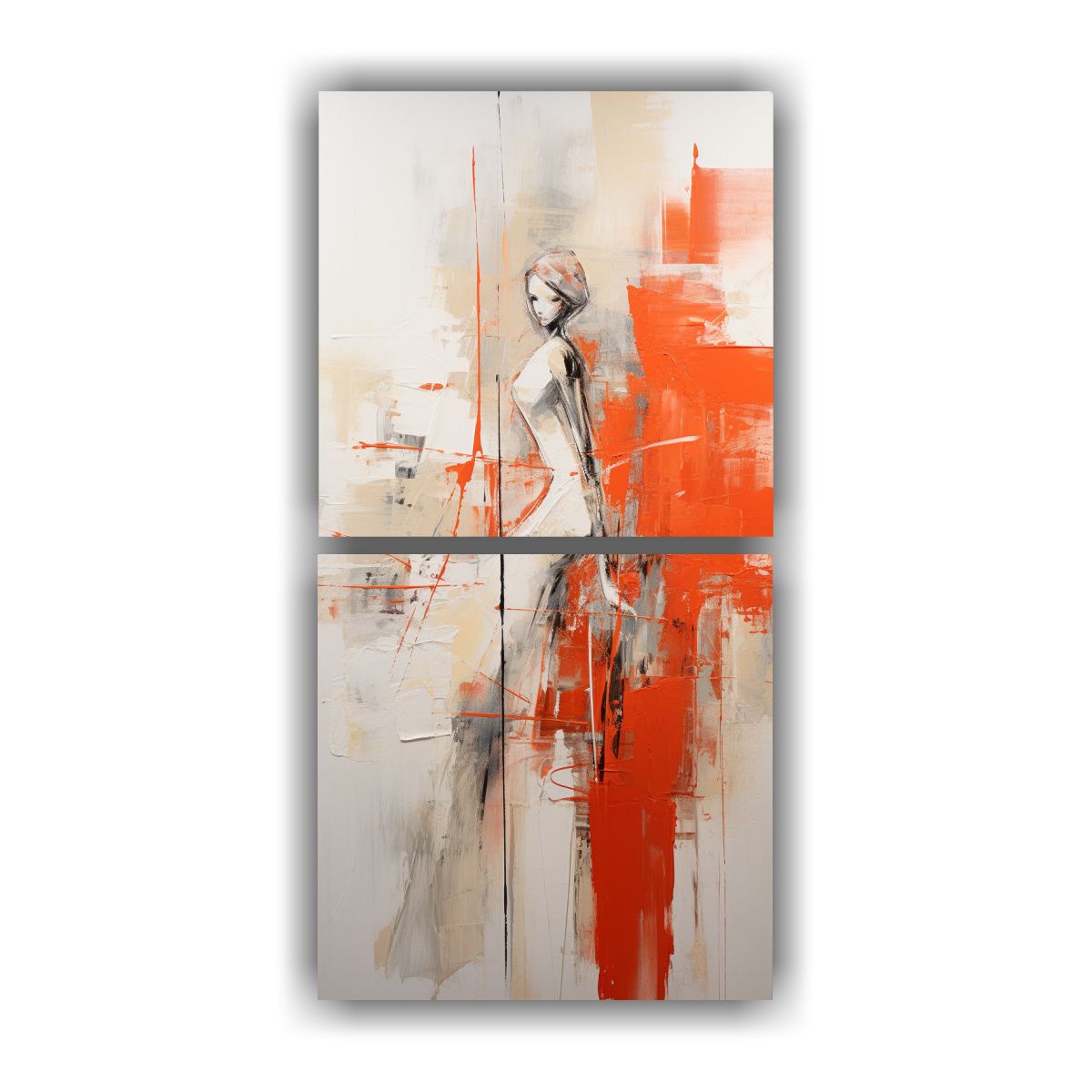 GENERICO - Pintura Acrílica Abstracta En Tabla Detalles 70x140 Cm