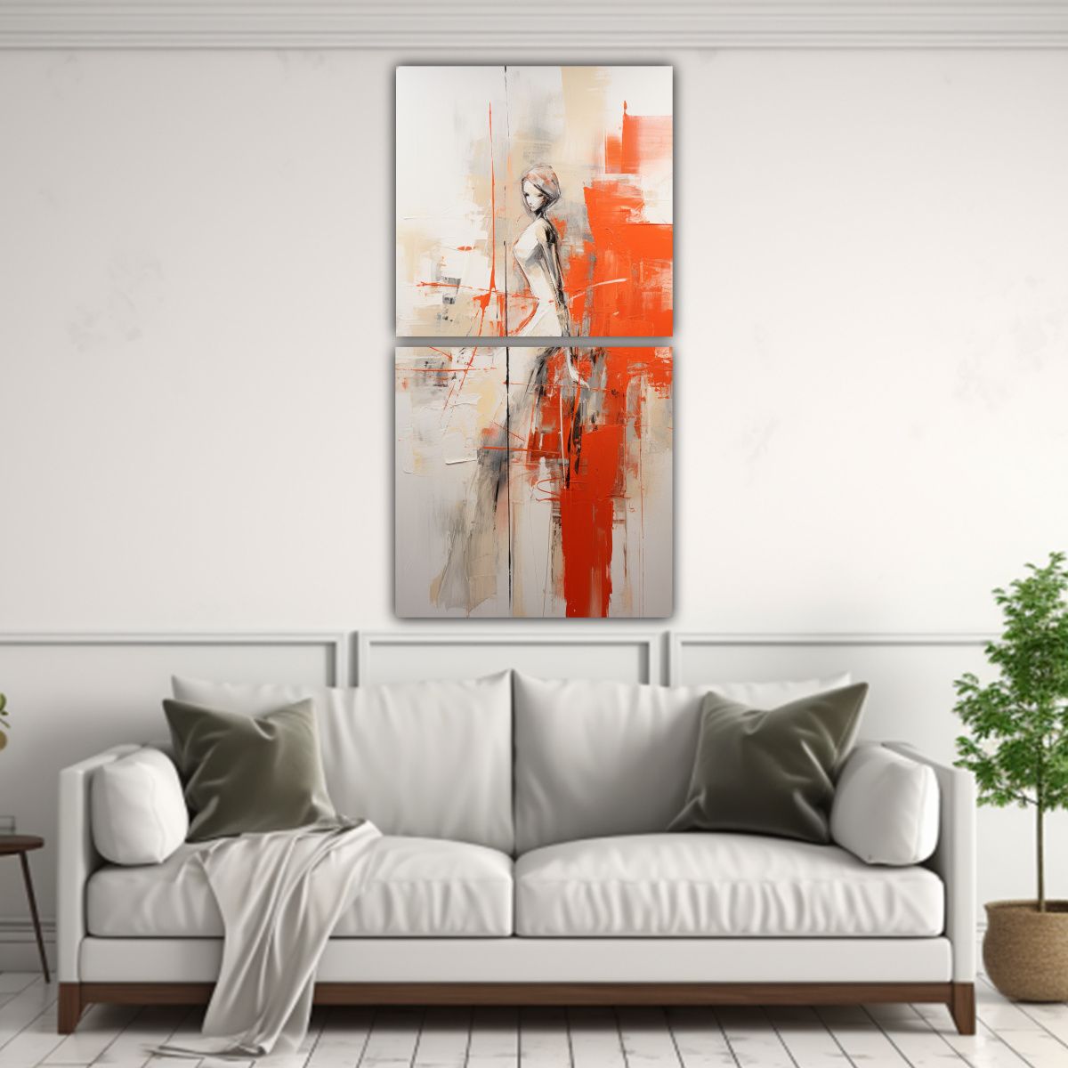 GENERICO - Pintura Acrílica Abstracta En Tabla Detalles 70x140 Cm