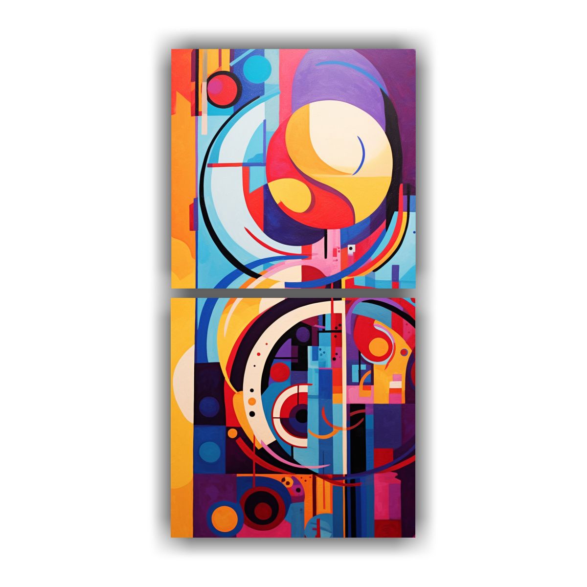 GENERICO - Conjunto De Telas Bastidor Acuarela Minimalismo 80x160 Cm