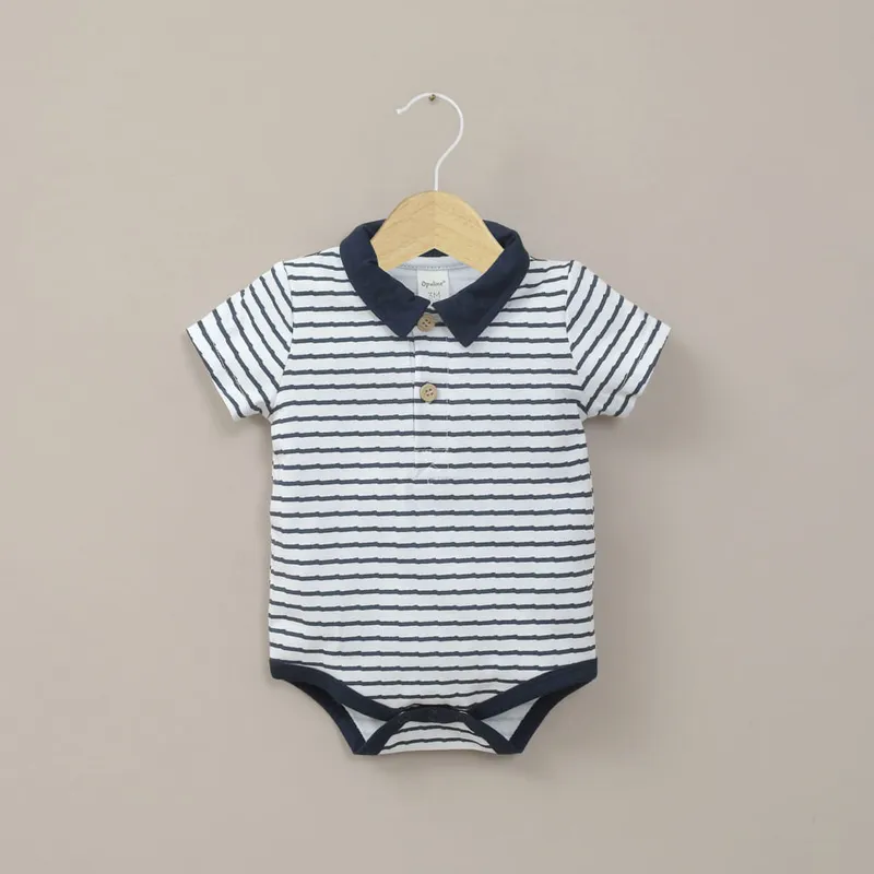 OPALINE - Body rayas azul de bebé niño