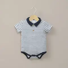 OPALINE - Body rayas azul de bebé niño