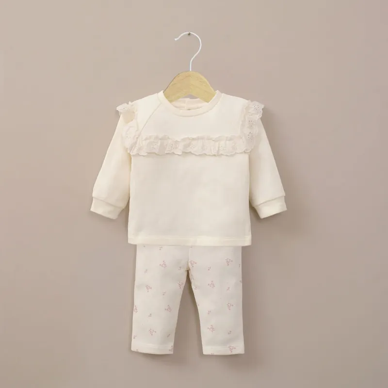 OPALINE - Conjunto buzo blanco de bebé niña