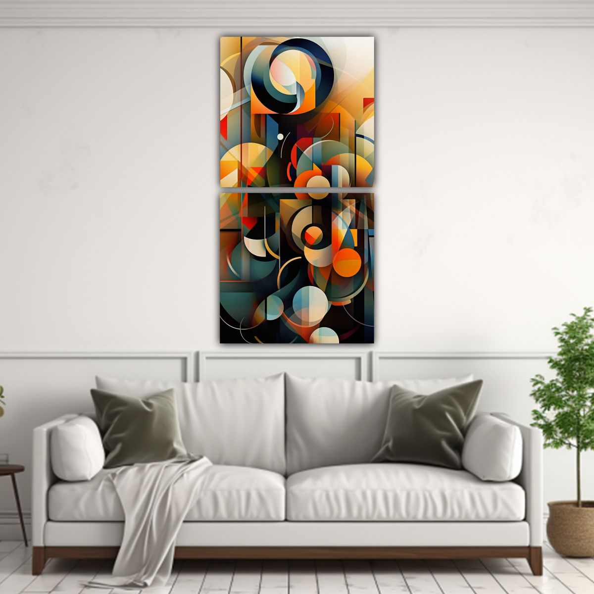 GENERICO - Arte Pared Color Abstracto Linda Imagen 70x140 Cm