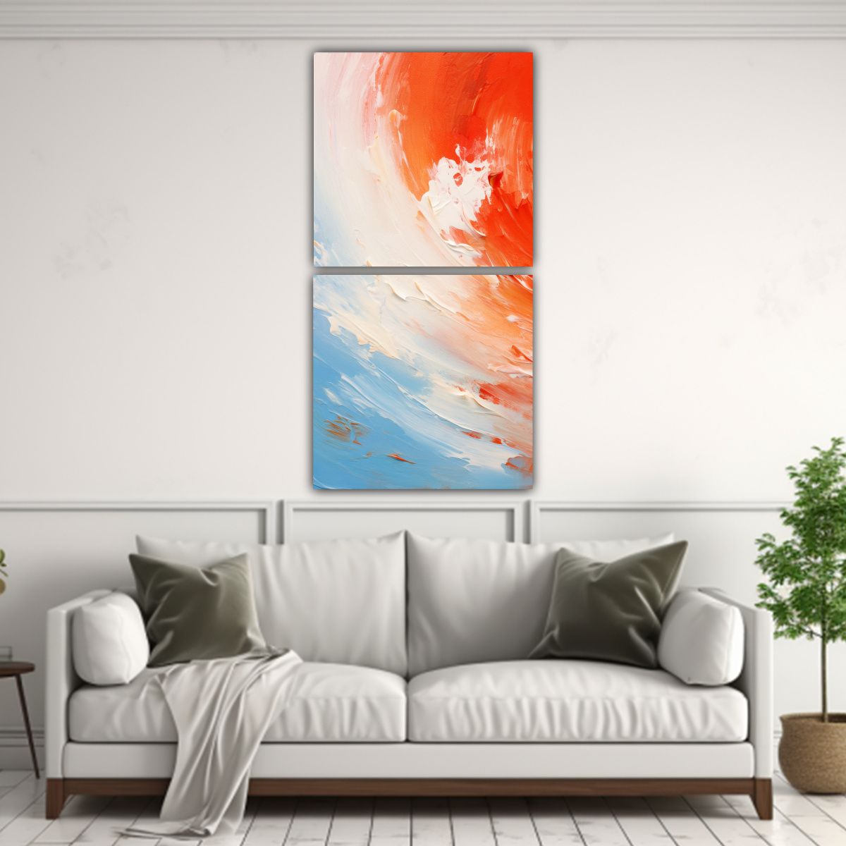 GENERICO - Lienzos De Imagen Luminosa Con Pinceladas En óleo 70x140 Cm