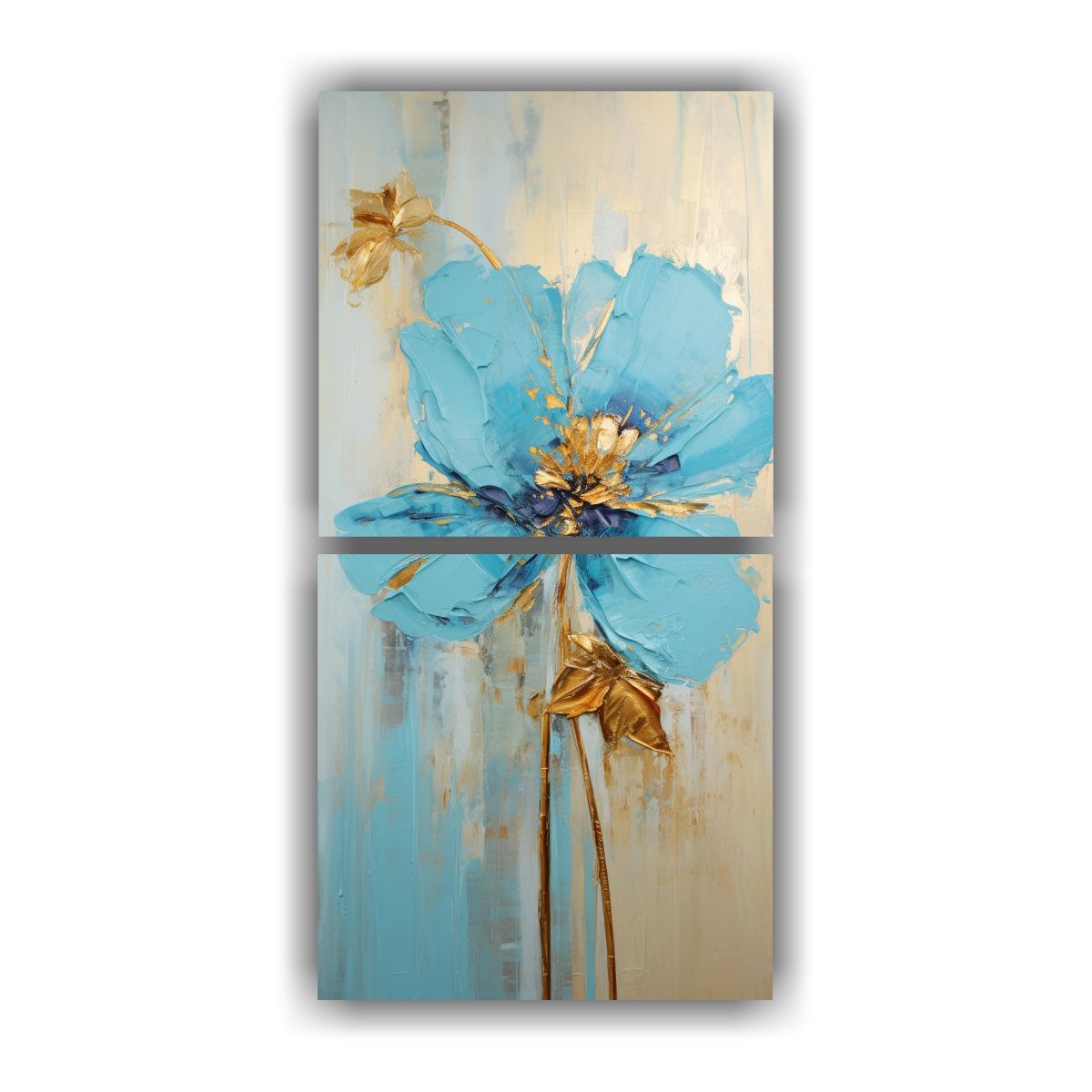 GENERICO - Dos Telas En Bastidor Abstracto Reflejo De Una 80x160 Cm