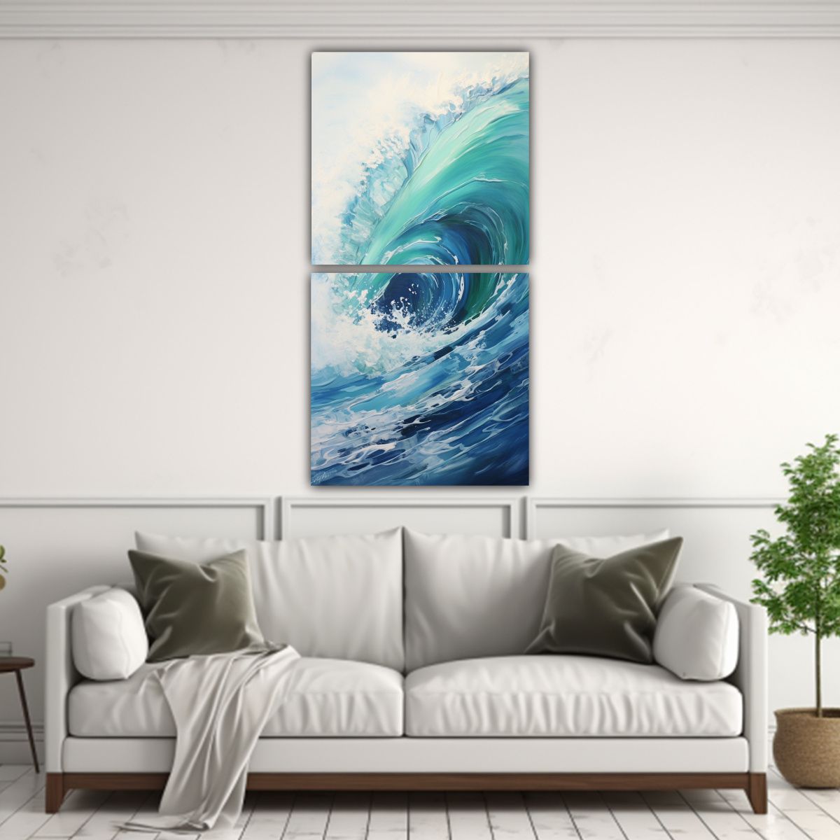 GENERICO - Conjunto De Cuadros Decorativos Esencia Rítmica 80x160 Cm