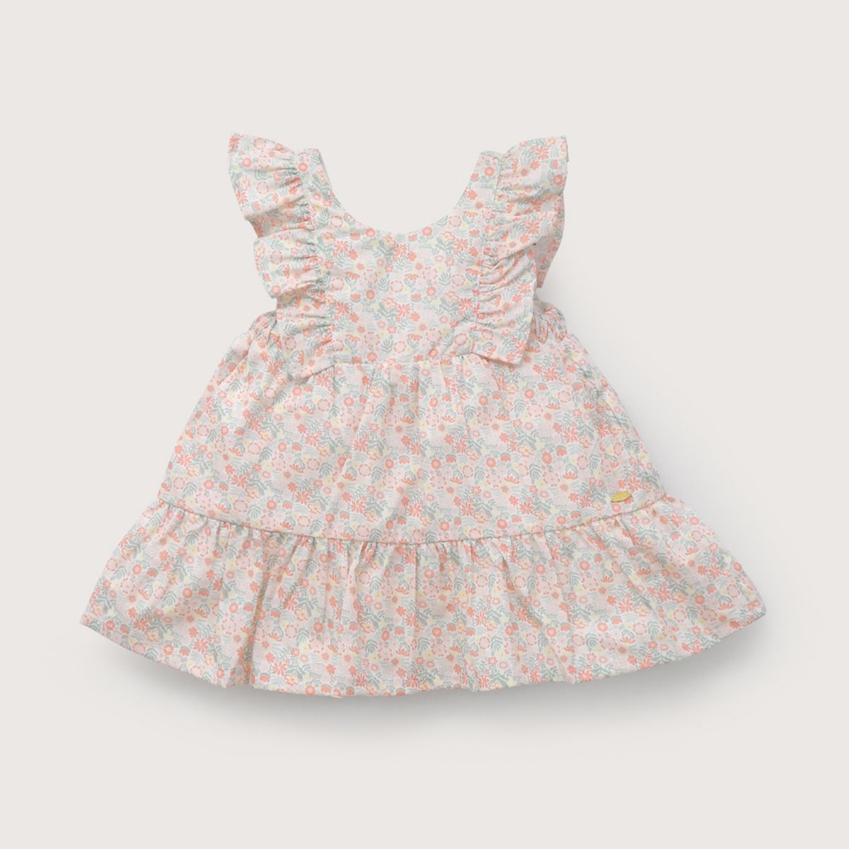 OPALINE - Vestido estampado rosado de niña