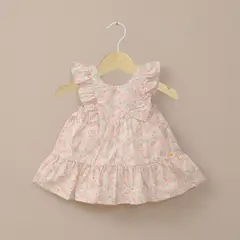 OPALINE - Vestido estampado rosado de niña