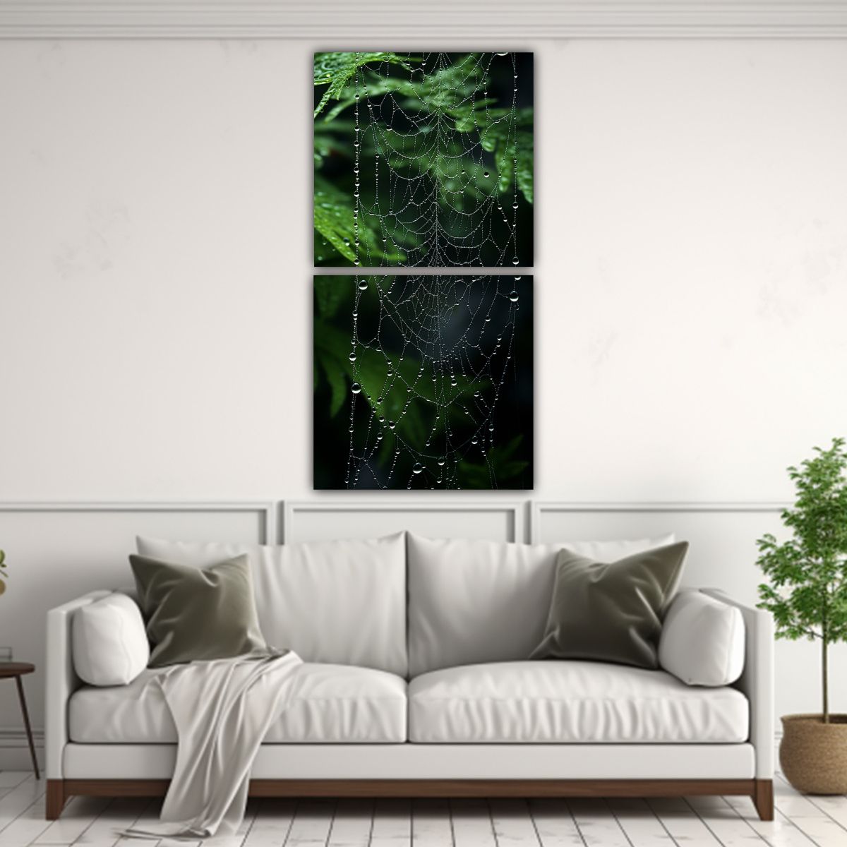 GENERICO - Cuadro Decorativo Tonos Simetría Silken Abstract 80x160 Cm