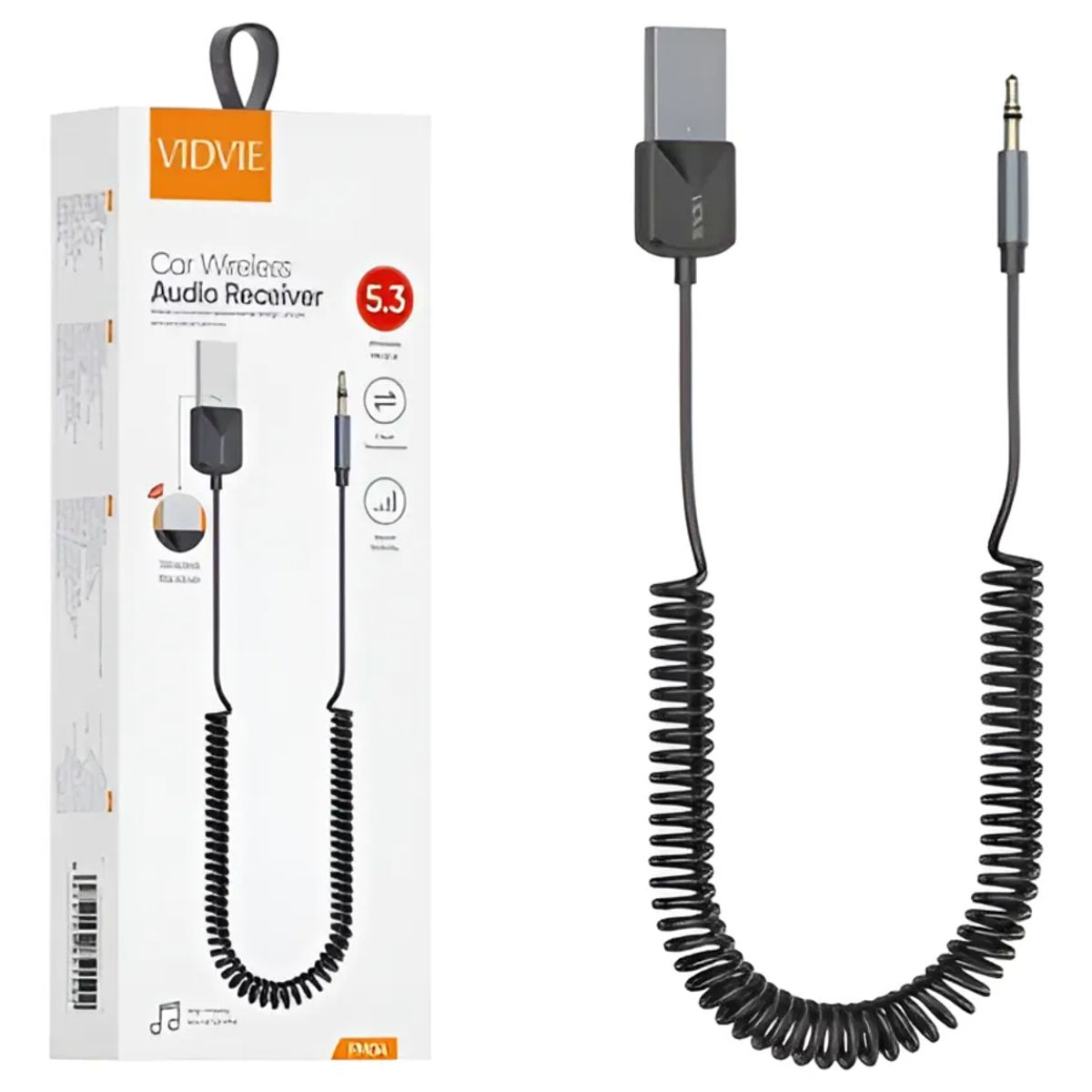GENERICO - Cable Receptor De Audio Auxiliar Bluetooth 5.3 Inalámbrico