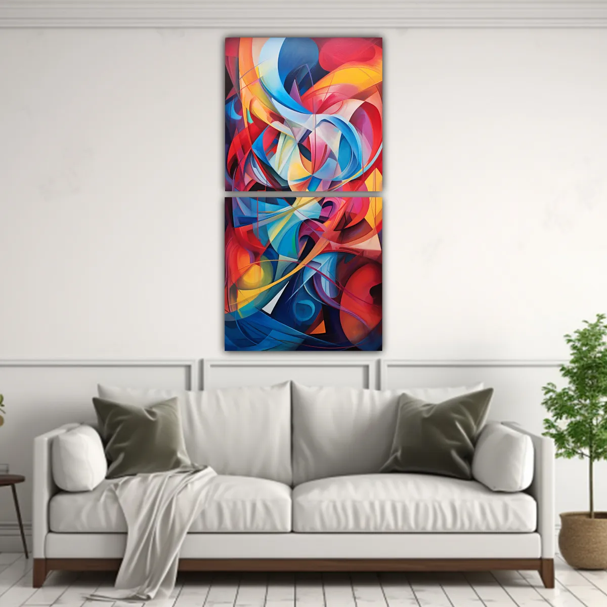 GENERICO - Pinturas Abstractas Con Manchas De Colores Para 80x160 Cm