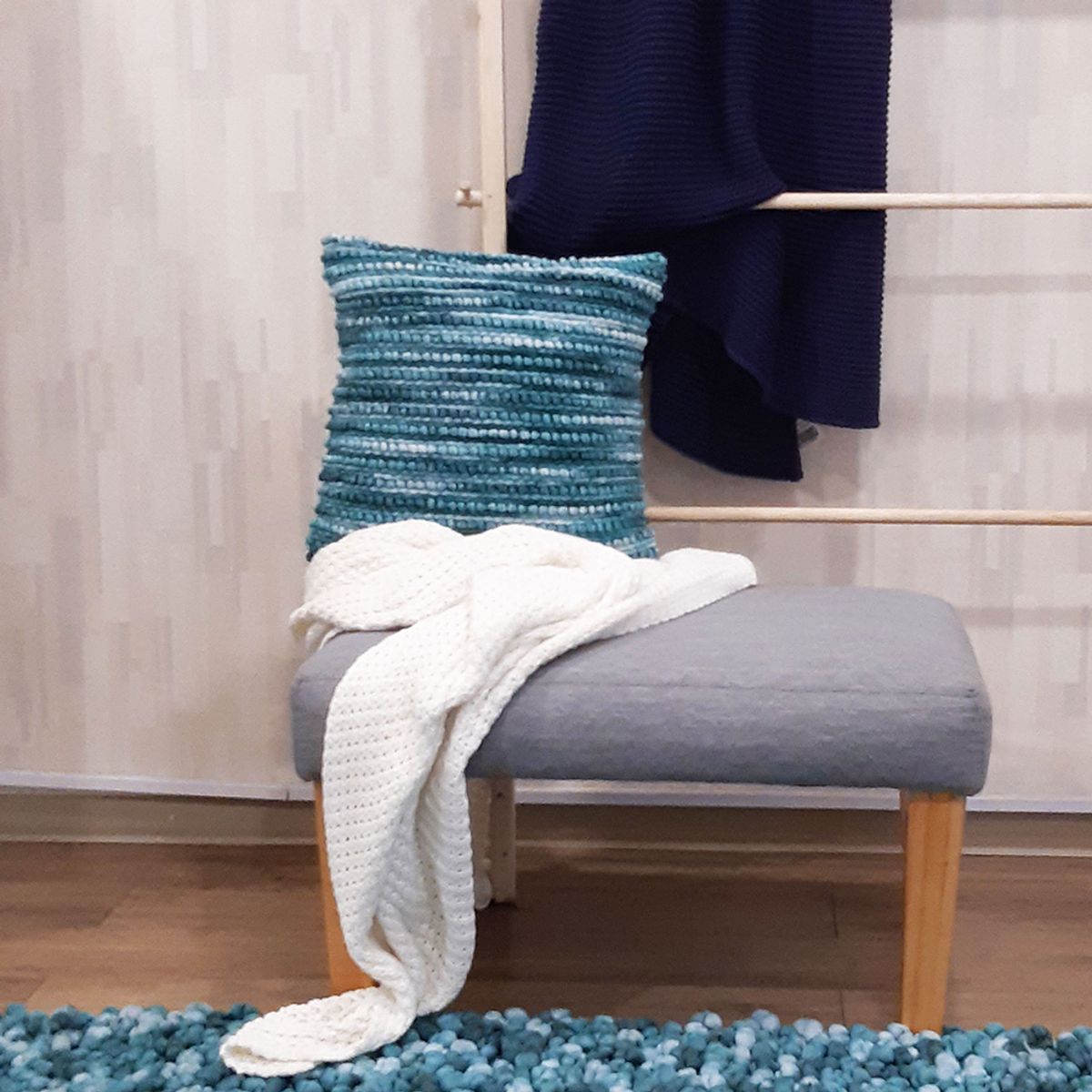 SANSSOUCI - Cojin 40x40 Amawi Color Petroleo