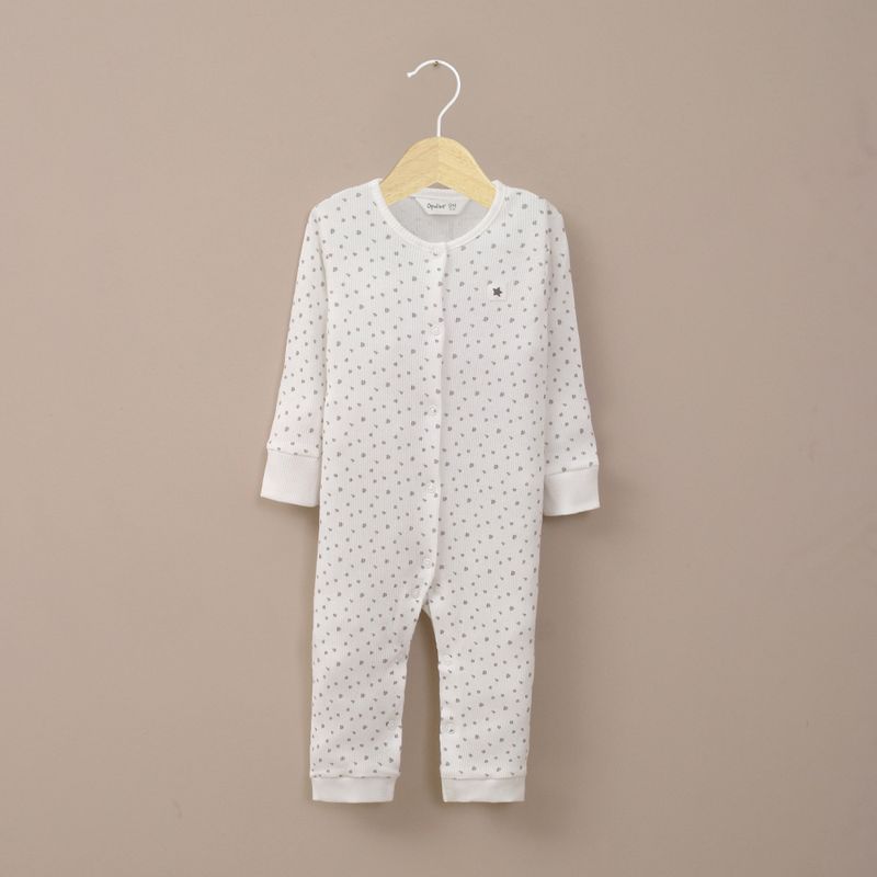 OPALINE - Osito de rib blanco de bebé unisex