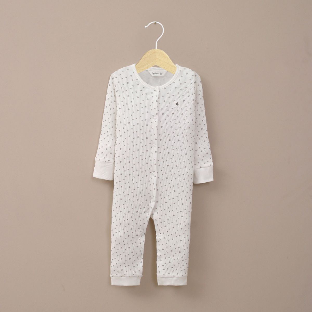 OPALINE - Osito de rib blanco de bebé unisex