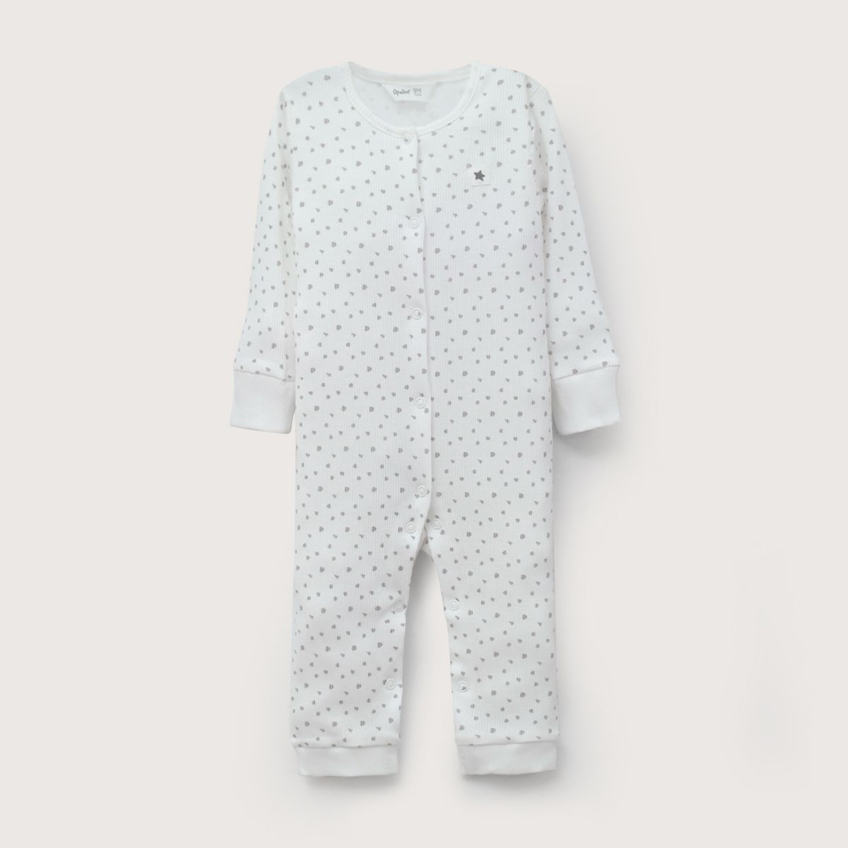 OPALINE - Osito de rib blanco de bebé unisex