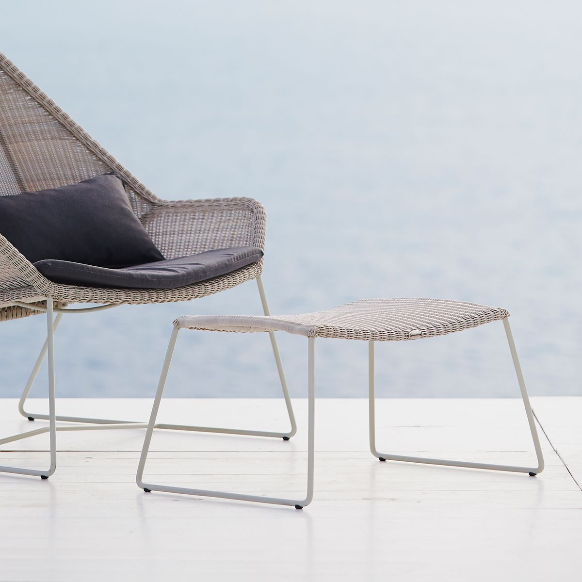AMERITEX - Puff Terraza Breeze Gris