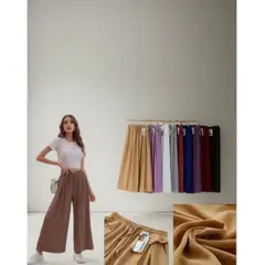 AGW - Pack 3 Pantalones Mujer Estilo Ancho Colores Surtidos