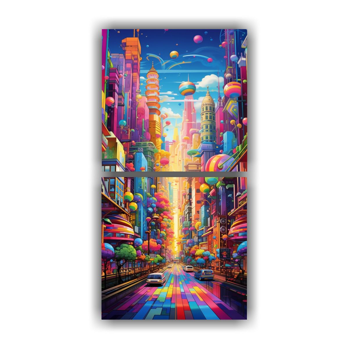 GENERICO - Arte De Pared Finas Líneas Brillantes Inspirada 80x160 Cm