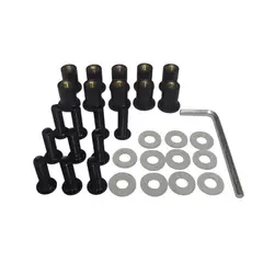 GENERICO - Kit Pernos Para Parabrisas De Moto Con Gomas Amortiguadoras